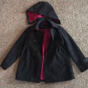 Rothschild girls pea coat with detachable hood